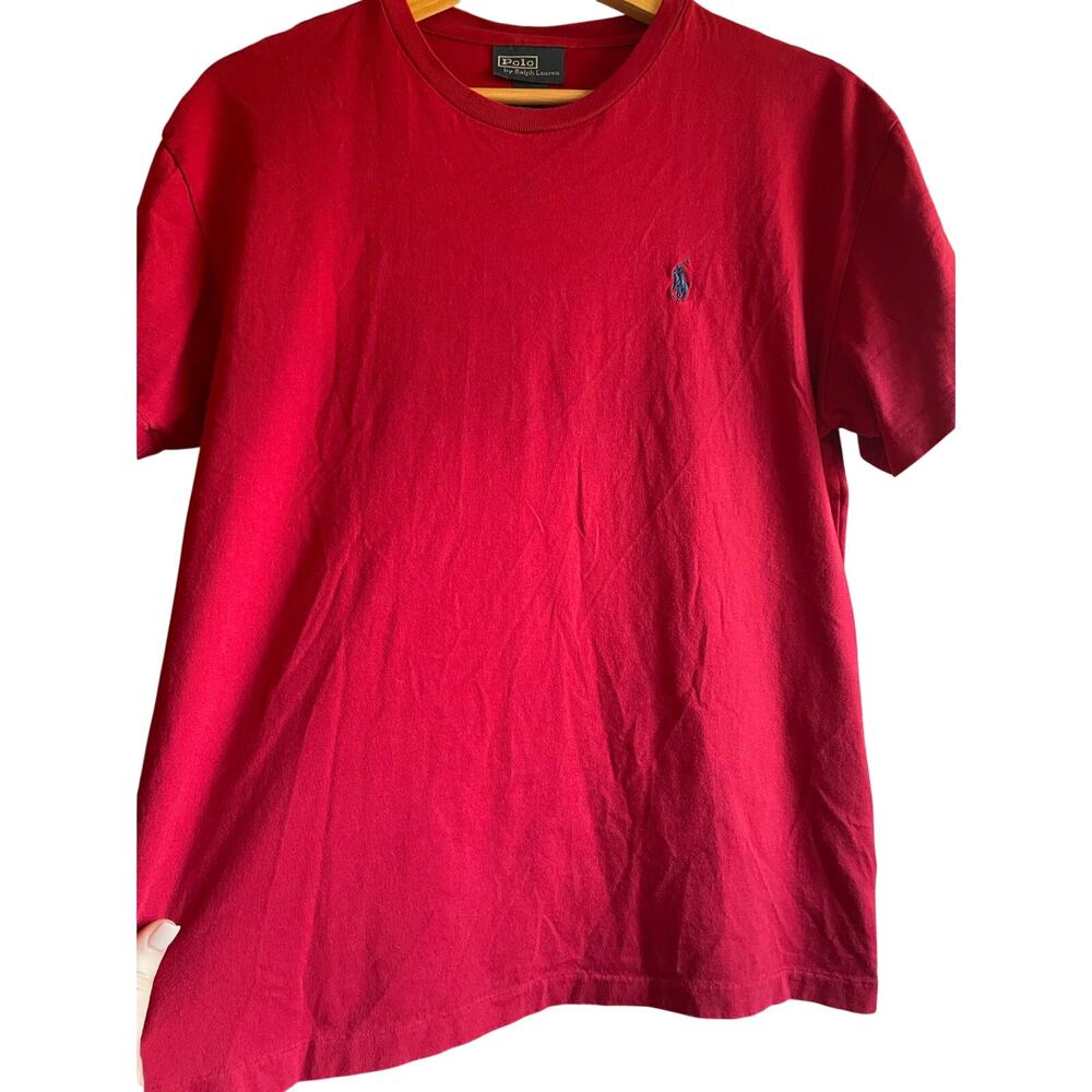 Polo Ralph Lauren Men's Crewneck T-Shirt Red Small Pony Cotton Small